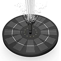 AISITIN Fuente Solar Bomba 3.5W Fuente de Jardín Solar Panel Solar Flotante de Batería Incorporada de 1500mAH con 6…